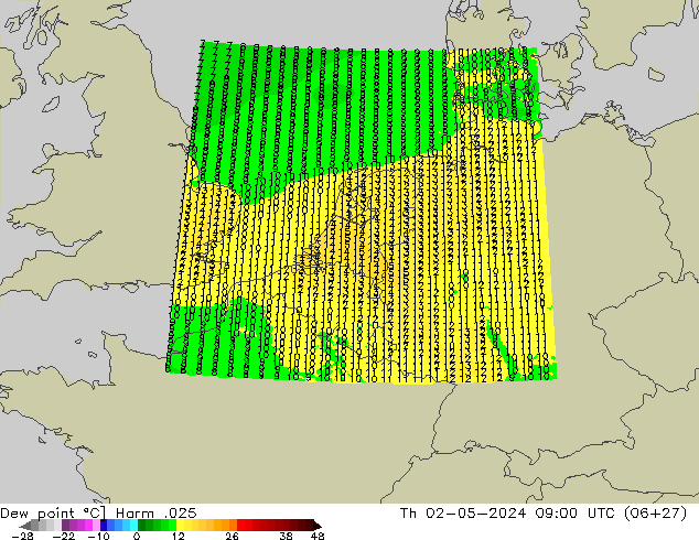 Point de rosée Harm .025 jeu 02.05.2024 09 UTC