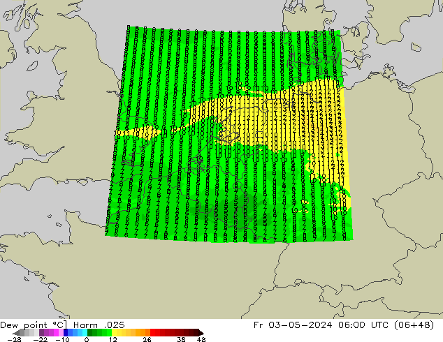 Dew point Harm .025 Fr 03.05.2024 06 UTC