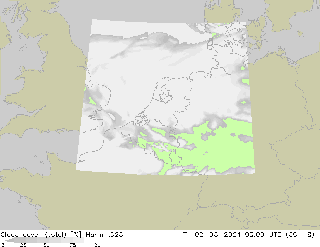 Nubi (totali) Harm .025 gio 02.05.2024 00 UTC