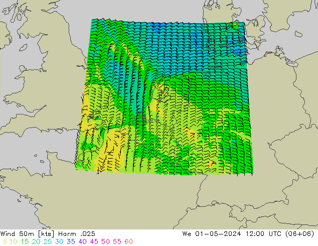 Rüzgar 50 m Harm .025 Çar 01.05.2024 12 UTC