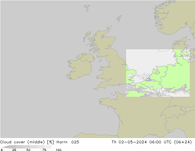 Bewolking (Middelb.) Harm .025 do 02.05.2024 06 UTC