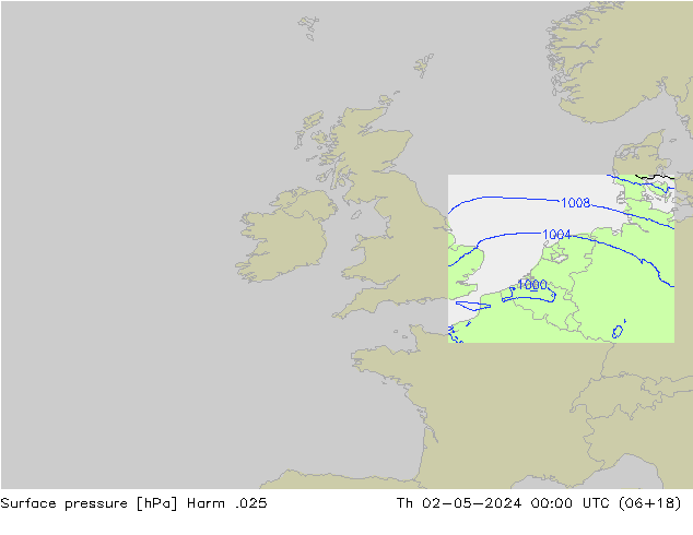 Luchtdruk (Grond) Harm .025 do 02.05.2024 00 UTC
