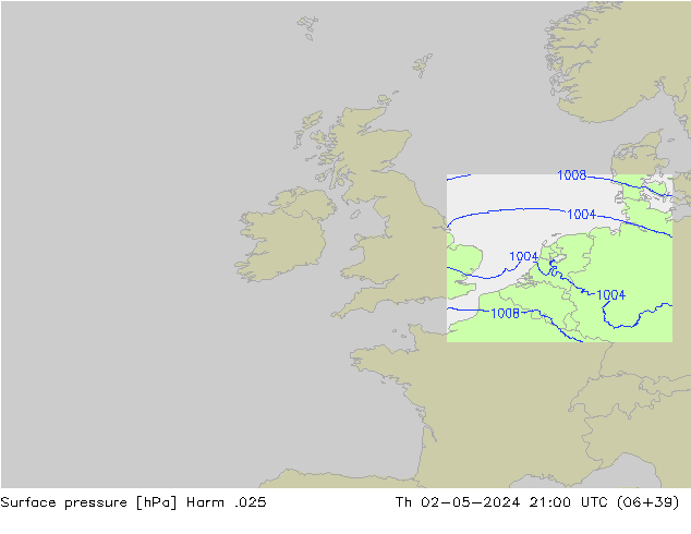 Surface pressure Harm .025 Th 02.05.2024 21 UTC