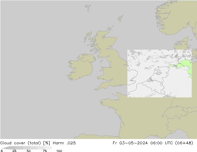 Nubi (totali) Harm .025 ven 03.05.2024 06 UTC