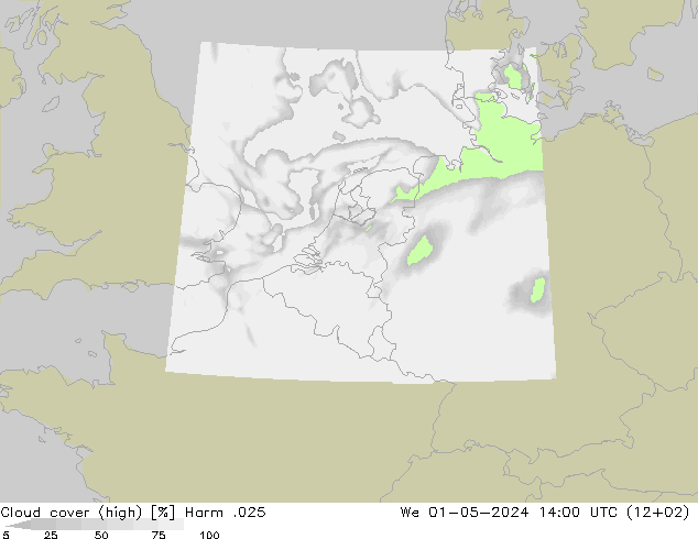Wolken (hohe) Harm .025 Mi 01.05.2024 14 UTC