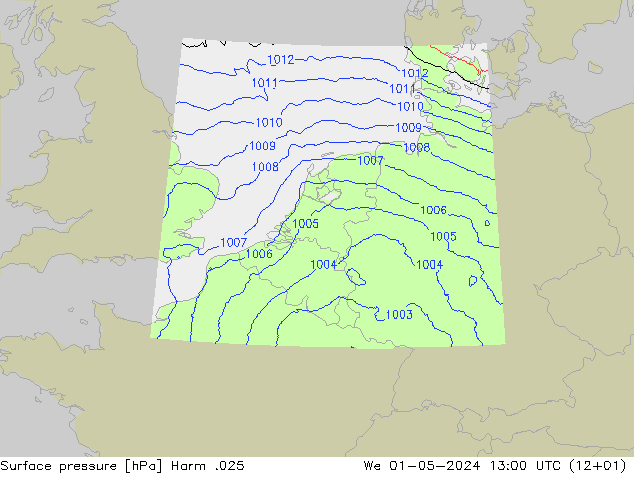 Luchtdruk (Grond) Harm .025 wo 01.05.2024 13 UTC