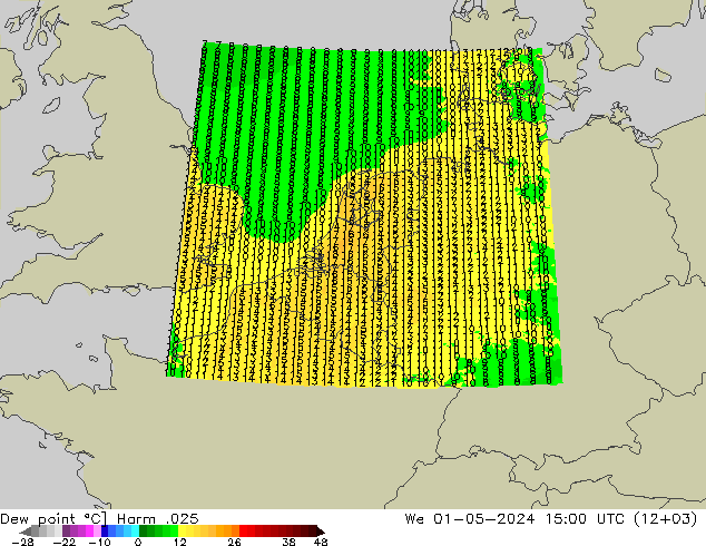 Punto de rocío Harm .025 mié 01.05.2024 15 UTC