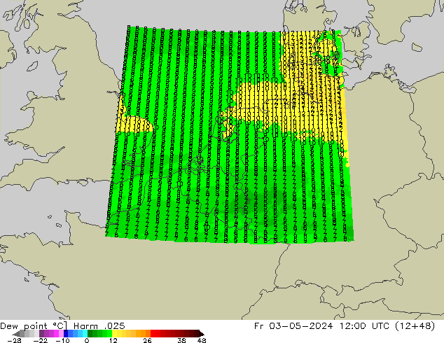 Dew point Harm .025 Fr 03.05.2024 12 UTC