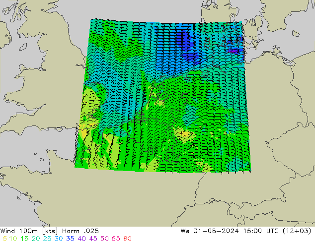 Wind 100m Harm .025 We 01.05.2024 15 UTC