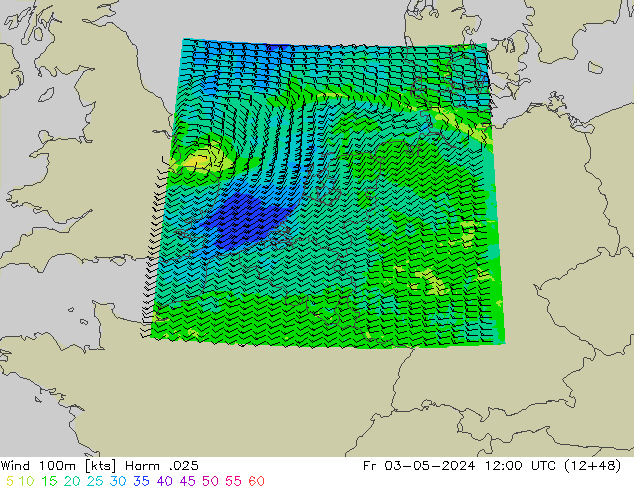 Wind 100m Harm .025 Fr 03.05.2024 12 UTC