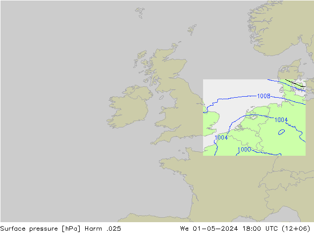 Surface pressure Harm .025 We 01.05.2024 18 UTC