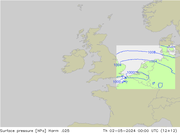 Yer basıncı Harm .025 Per 02.05.2024 00 UTC