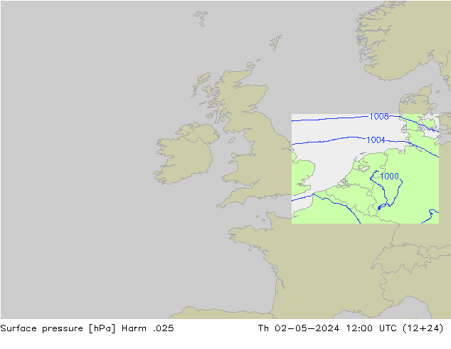 Pressione al suolo Harm .025 gio 02.05.2024 12 UTC