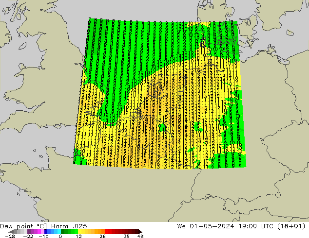 Ponto de orvalho Harm .025 Qua 01.05.2024 19 UTC