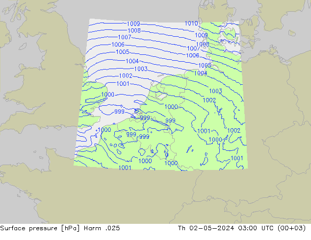 Luchtdruk (Grond) Harm .025 do 02.05.2024 03 UTC