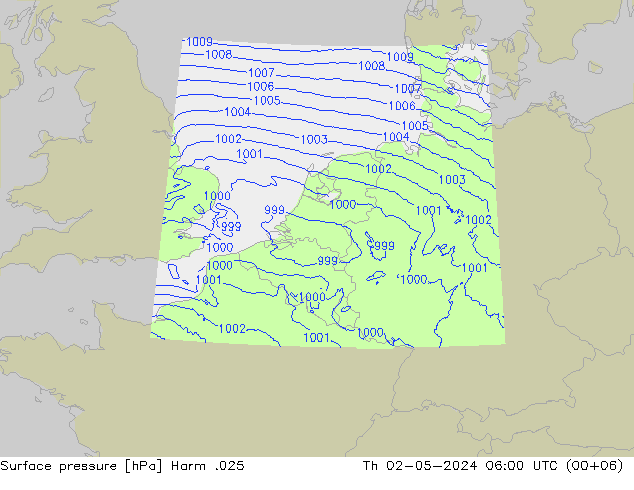 Surface pressure Harm .025 Th 02.05.2024 06 UTC