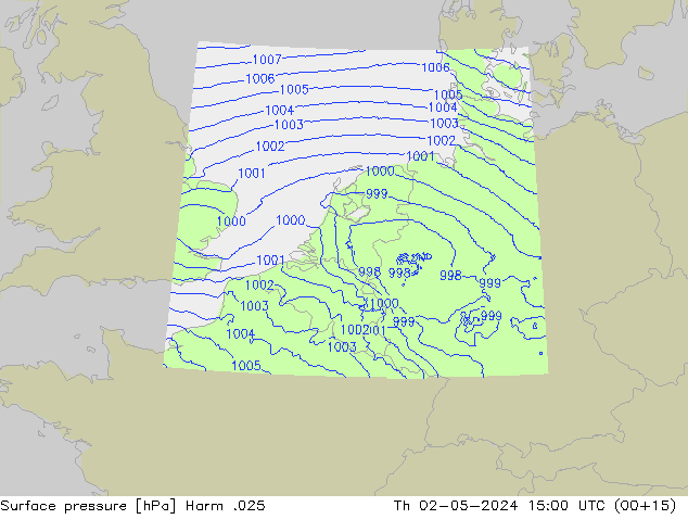 Pressione al suolo Harm .025 gio 02.05.2024 15 UTC