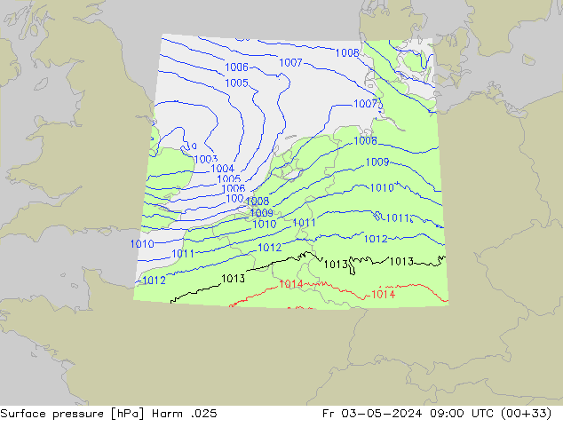 Luchtdruk (Grond) Harm .025 vr 03.05.2024 09 UTC