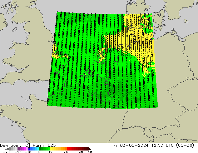 Dew point Harm .025 Fr 03.05.2024 12 UTC