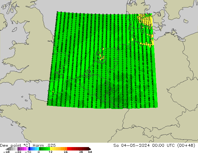 Dew point Harm .025 Sa 04.05.2024 00 UTC
