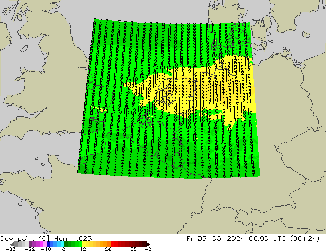 Dew point Harm .025 Fr 03.05.2024 06 UTC