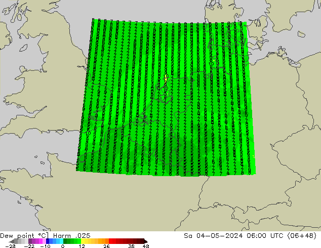 Dew point Harm .025 Sa 04.05.2024 06 UTC