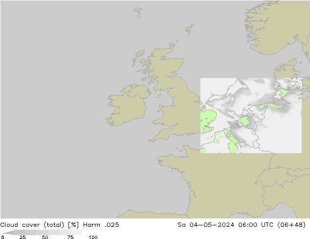 Nubi (totali) Harm .025 sab 04.05.2024 06 UTC