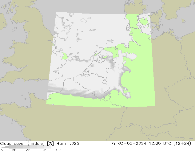 Wolken (mittel) Harm .025 Fr 03.05.2024 12 UTC