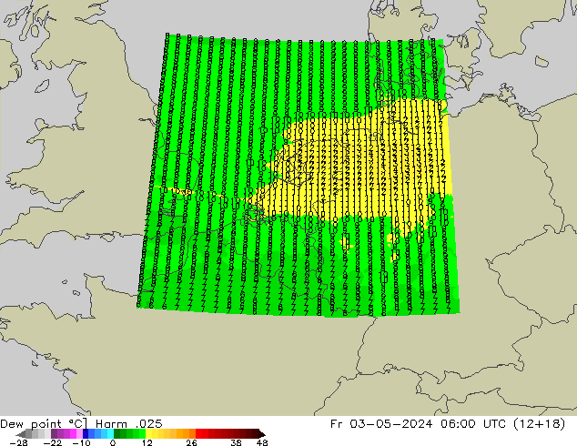 Dew point Harm .025 Fr 03.05.2024 06 UTC