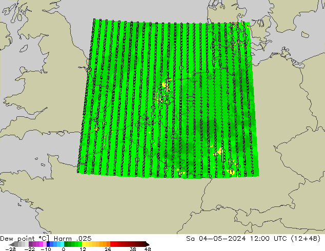 Point de rosée Harm .025 sam 04.05.2024 12 UTC