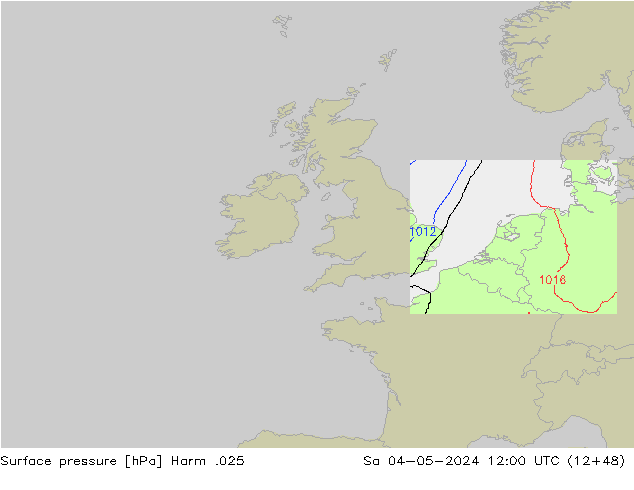 Atmosférický tlak Harm .025 So 04.05.2024 12 UTC