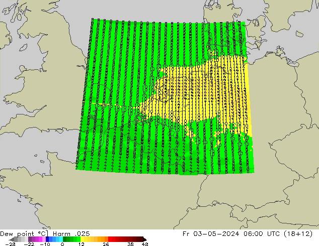 Dew point Harm .025 Fr 03.05.2024 06 UTC