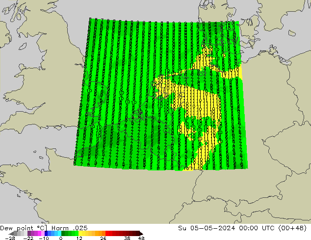 точка росы Harm .025 Вс 05.05.2024 00 UTC