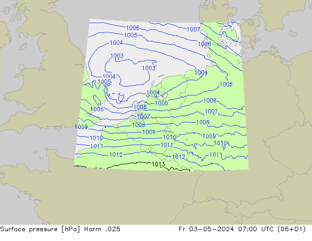 Yer basıncı Harm .025 Cu 03.05.2024 07 UTC