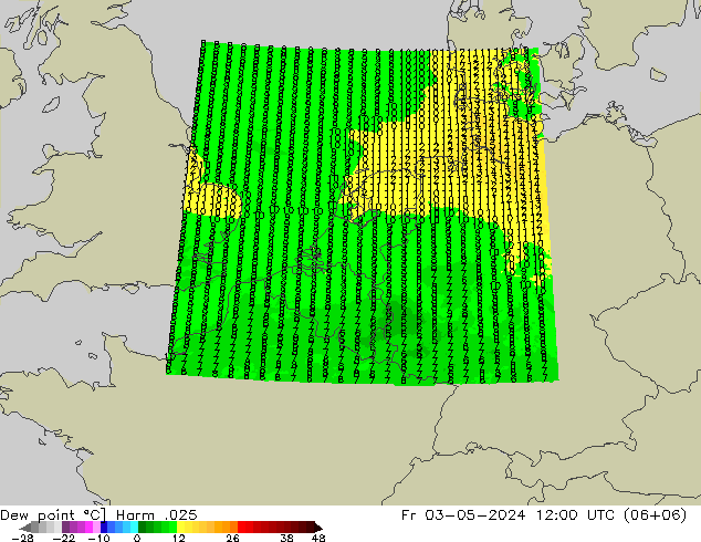 Dew point Harm .025 Fr 03.05.2024 12 UTC