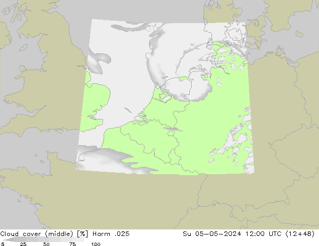Wolken (mittel) Harm .025 So 05.05.2024 12 UTC