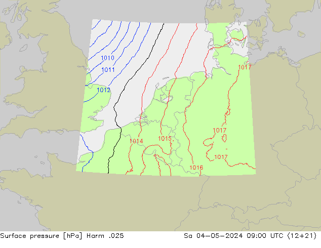Luchtdruk (Grond) Harm .025 za 04.05.2024 09 UTC