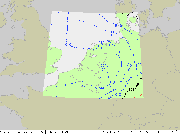 Luchtdruk (Grond) Harm .025 zo 05.05.2024 00 UTC