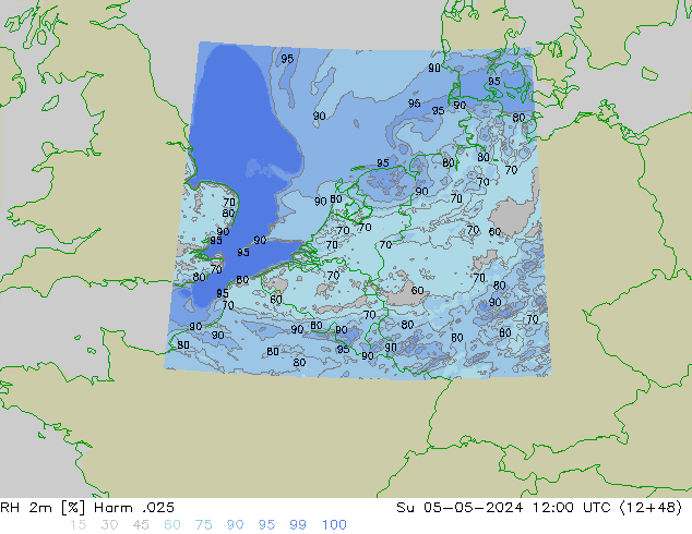 RH 2m Harm .025 Su 05.05.2024 12 UTC