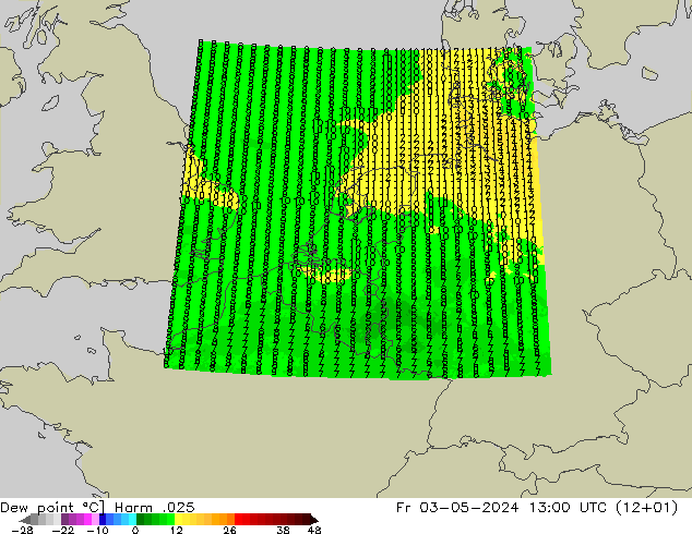 Dew point Harm .025 Fr 03.05.2024 13 UTC