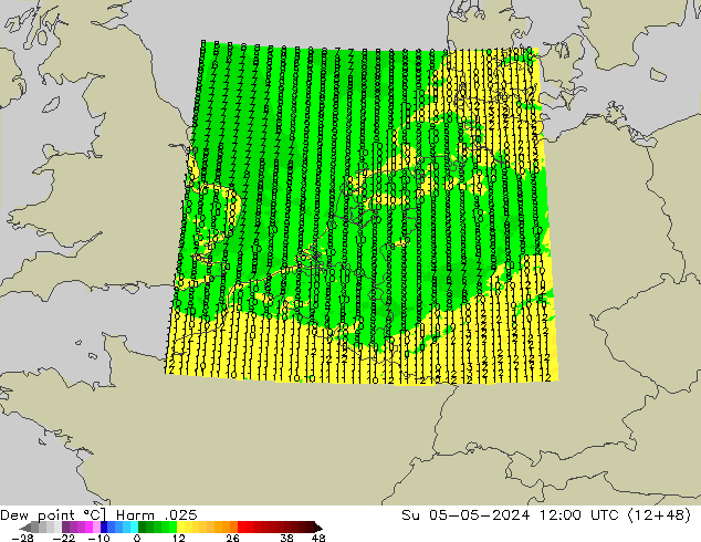 Taupunkt Harm .025 So 05.05.2024 12 UTC