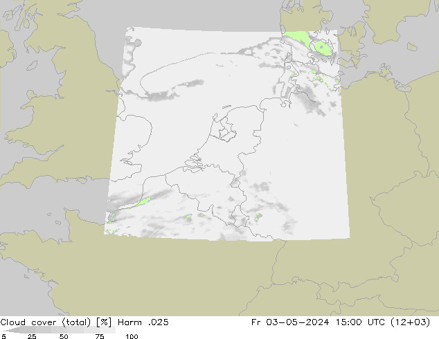 Wolken (gesamt) Harm .025 Fr 03.05.2024 15 UTC