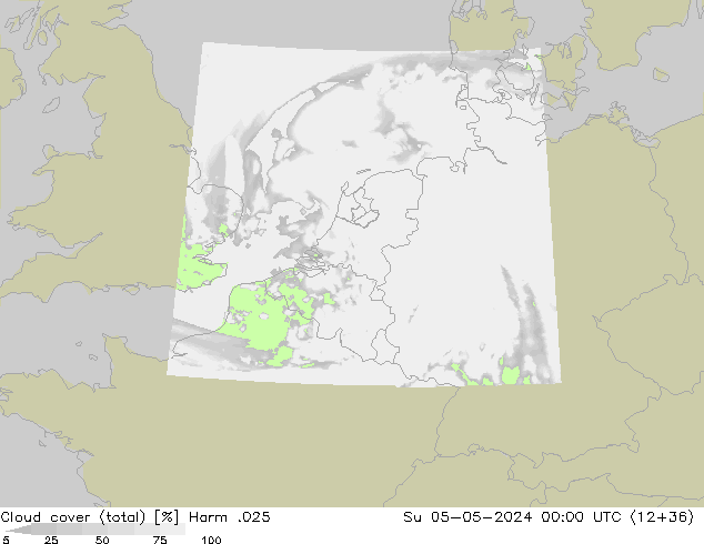 Nubes (total) Harm .025 dom 05.05.2024 00 UTC