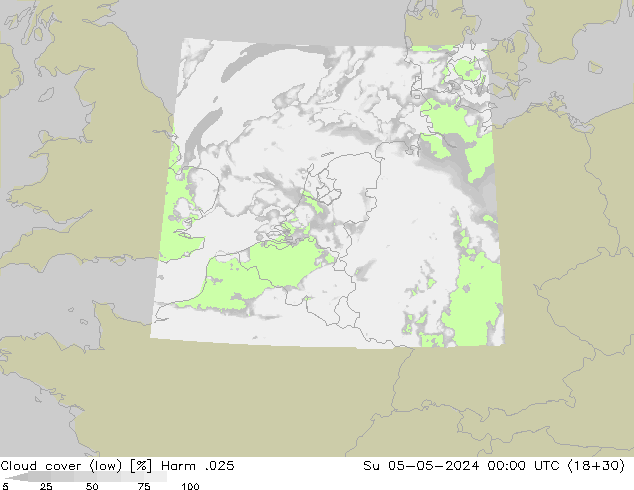 nízká oblaka Harm .025 Ne 05.05.2024 00 UTC