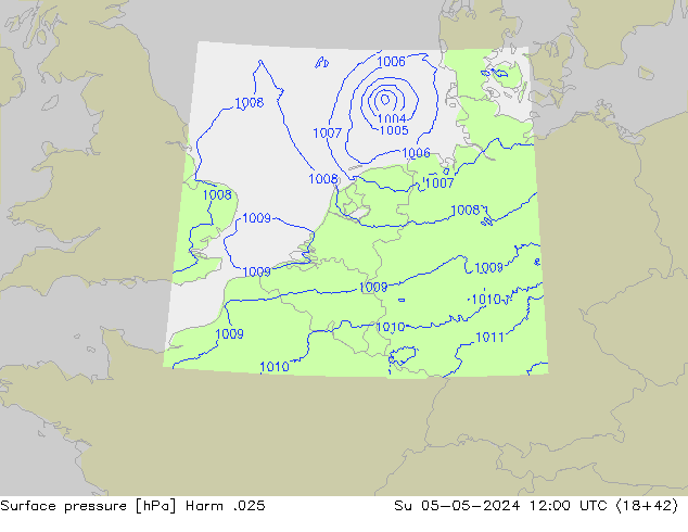 Luchtdruk (Grond) Harm .025 zo 05.05.2024 12 UTC