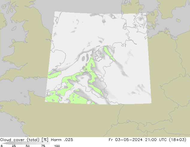 Wolken (gesamt) Harm .025 Fr 03.05.2024 21 UTC