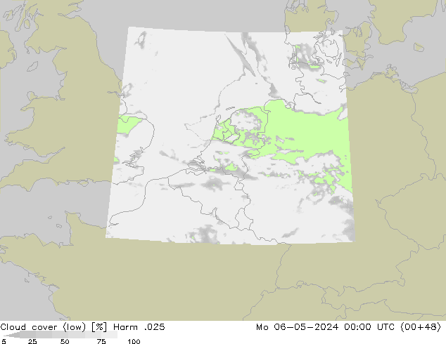 Bewolking (Laag) Harm .025 ma 06.05.2024 00 UTC