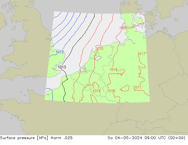 Luchtdruk (Grond) Harm .025 za 04.05.2024 09 UTC