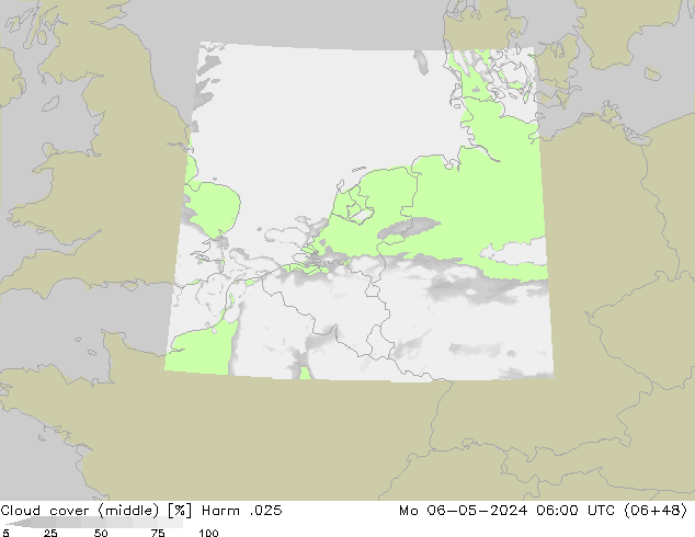 Cloud cover (middle) Harm .025 Mo 06.05.2024 06 UTC