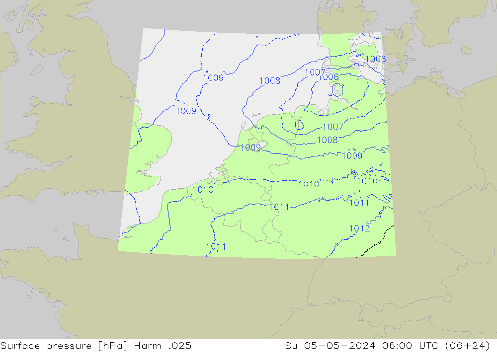 Luchtdruk (Grond) Harm .025 zo 05.05.2024 06 UTC